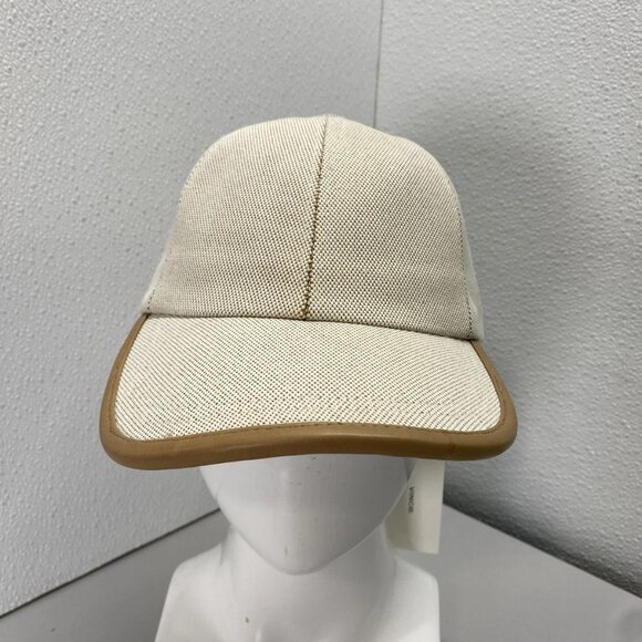 Vince Unisex Leather-Trim Baseball Cap – Beige - Picture 10 of 11